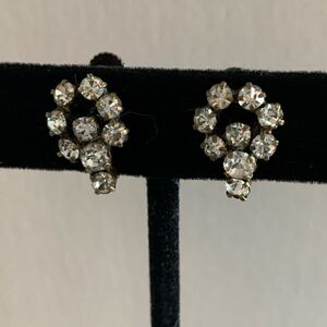 Vintage Austria Rhinestone Screw Back Earrings